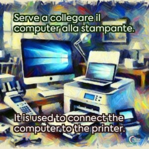 Serve a collegare il computer alla stampante.