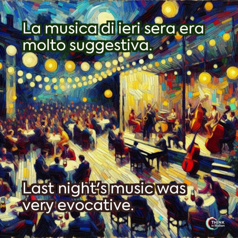 La musica di ieri sera era molto suggestiva.