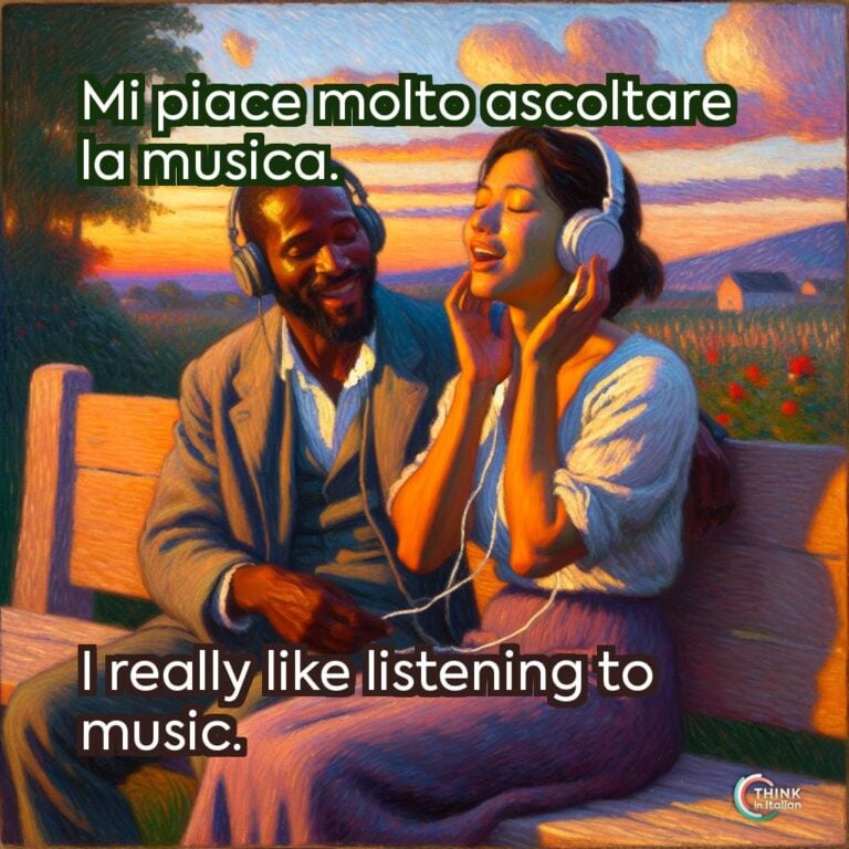 Mi piace molto ascoltare la musica.