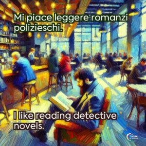 Mi piace leggere romanzi polizieschi.