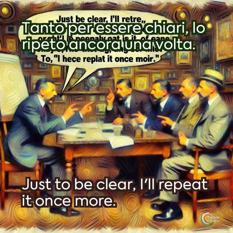 Tanto per essere chiari, lo ripeto ancora una volta.