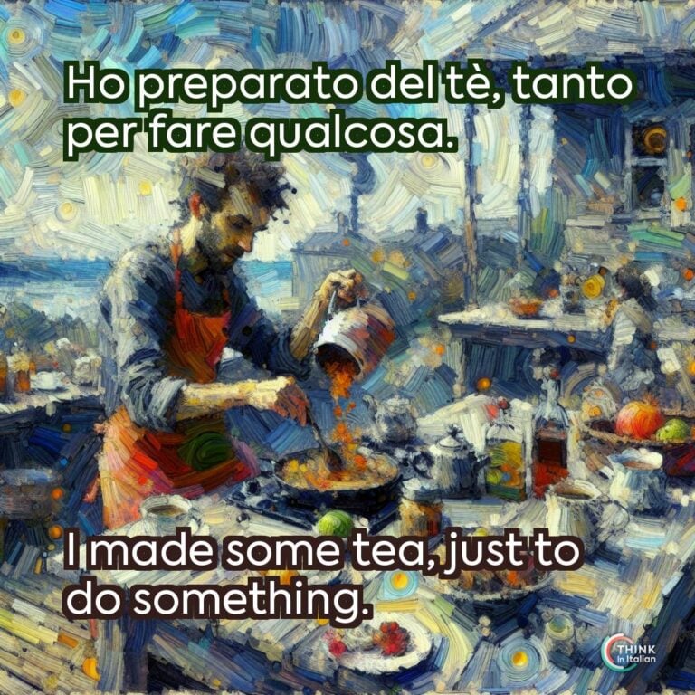 Ho preparato del tè, tanto per fare qualcosa.