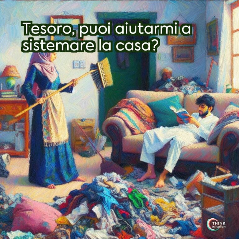 Tesoro, puoi aiutarmi a sistemare la casa?