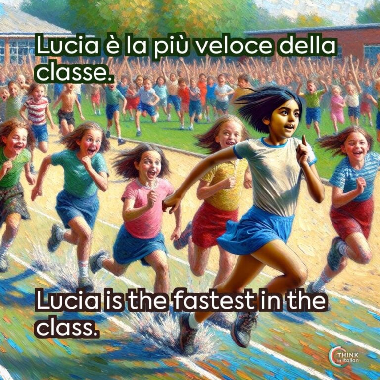 Lucia è la più veloce della classe.
