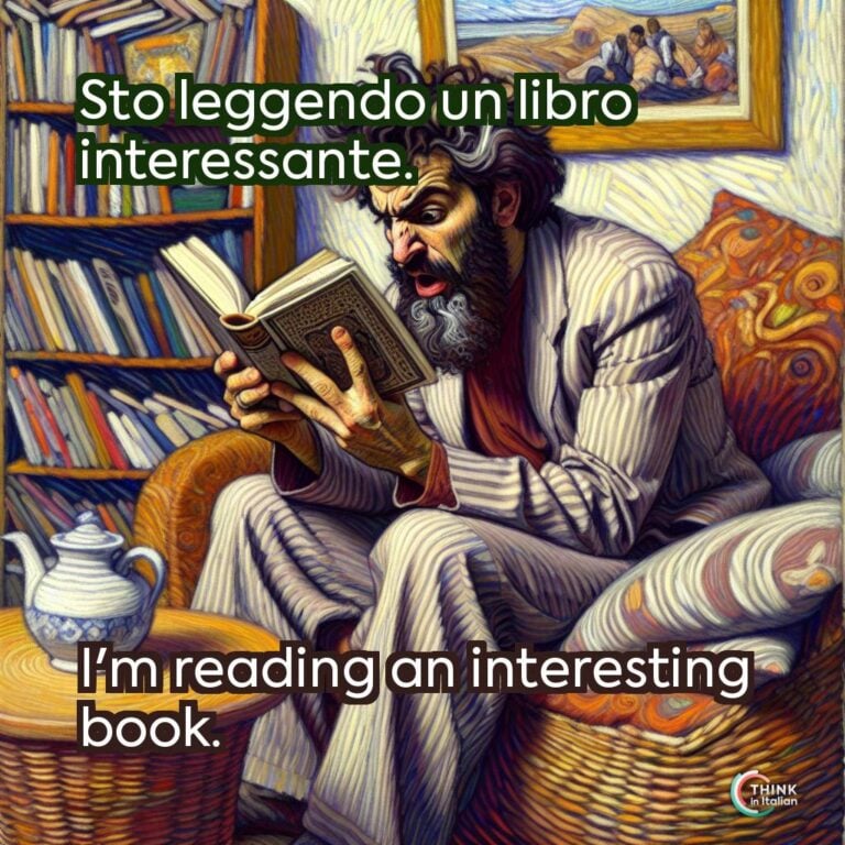 Sto leggendo un libro interessante.
