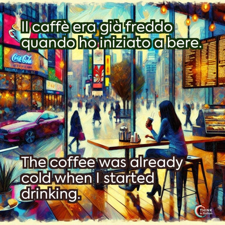 Il caffè era già freddo quando ho iniziato a bere.