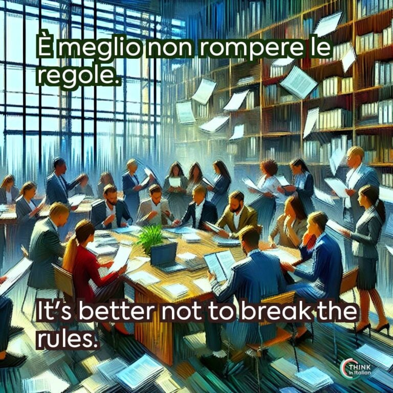 È meglio non rompere le regole.