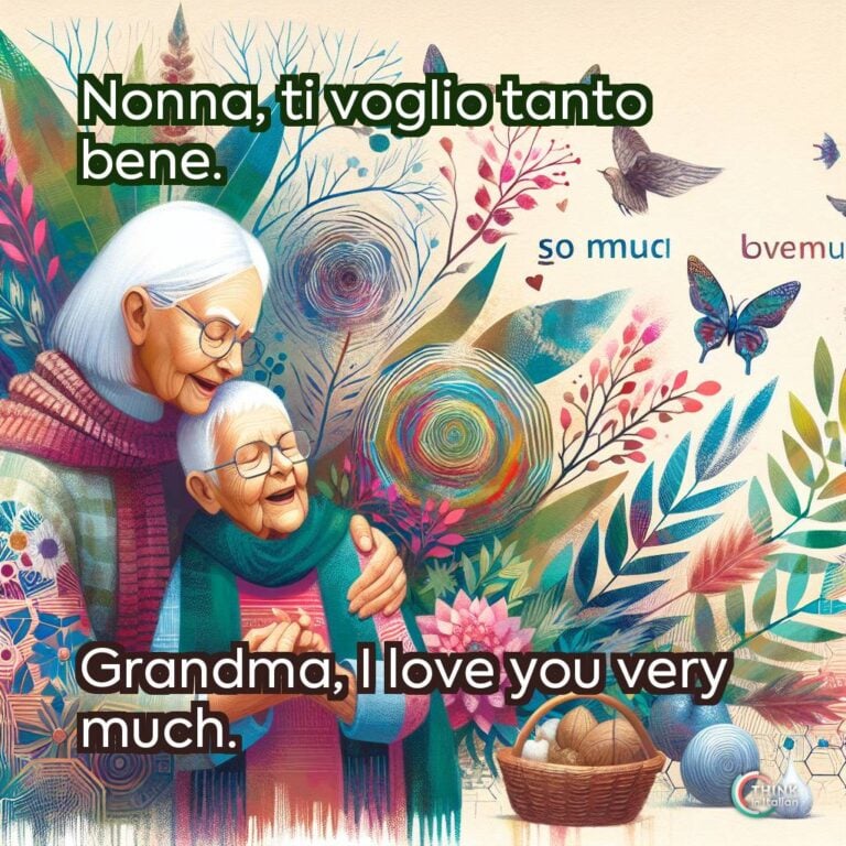 Nonna, ti voglio tanto bene.