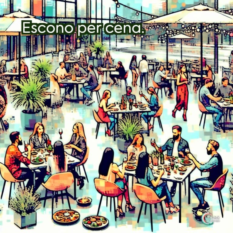 Escono per cena.