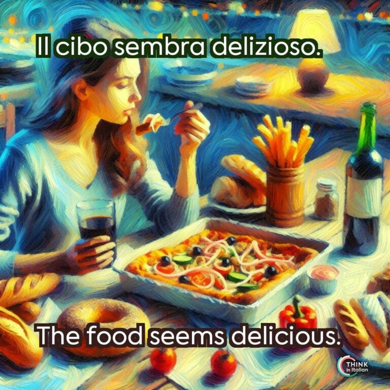 Il cibo sembra delizioso.  