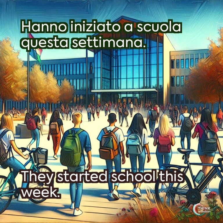 Hanno iniziato a scuola questa settimana.