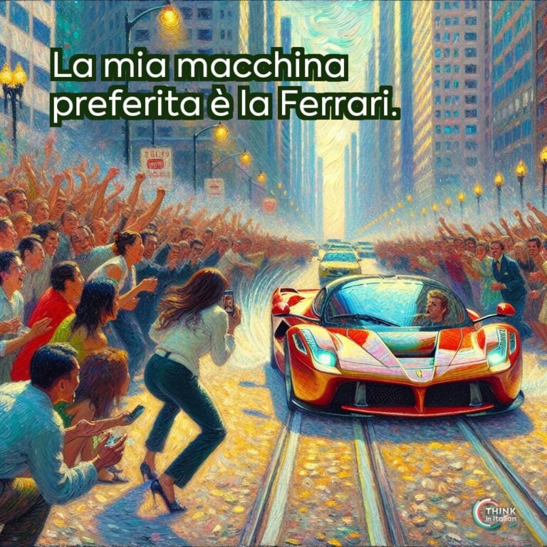 La mia macchina preferita è la Ferrari.
