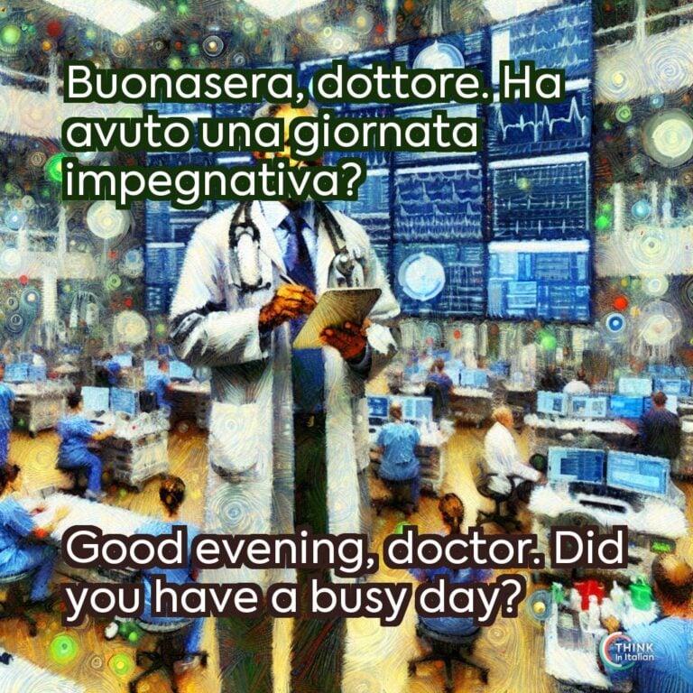 Buonasera, dottore. Ha avuto una giornata impegnativa?  