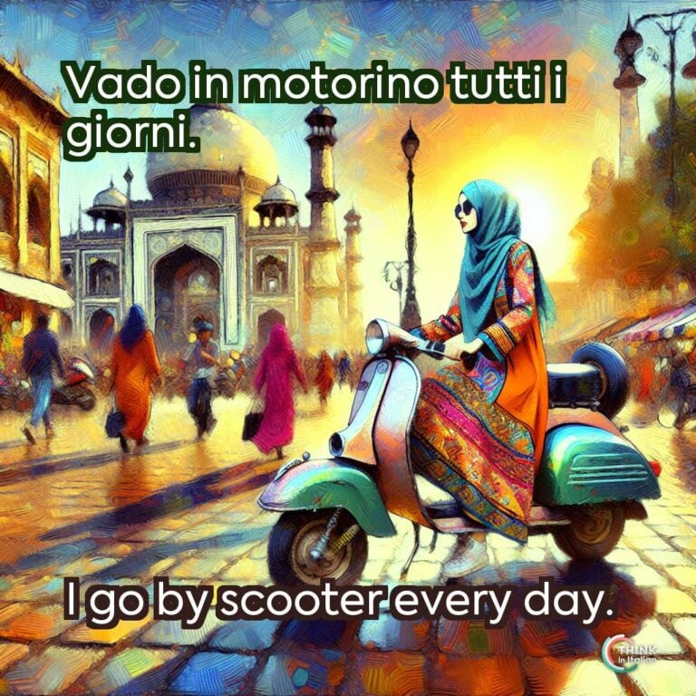 Vado in motorino tutti i giorni.