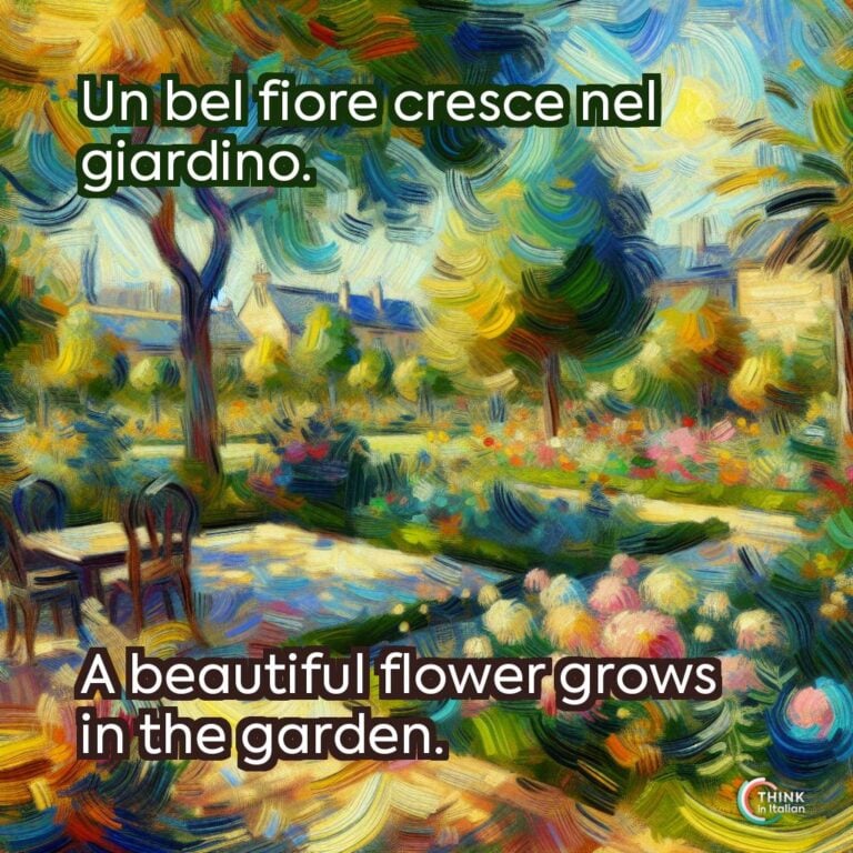 Un bel fiore cresce nel giardino.
