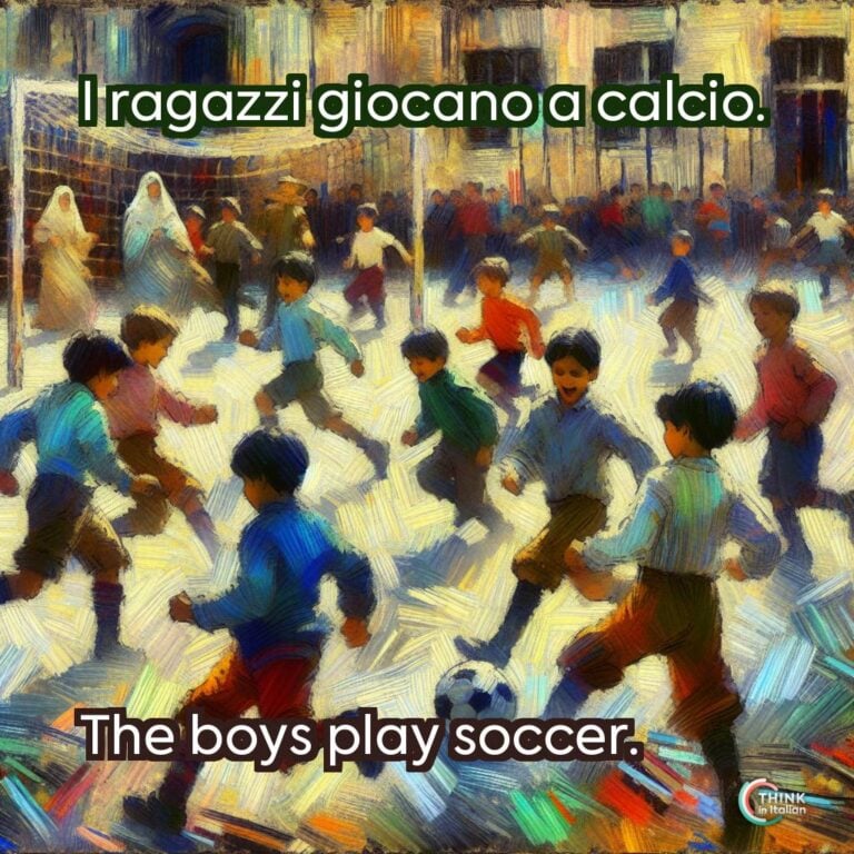 I ragazzi giocano a calcio.