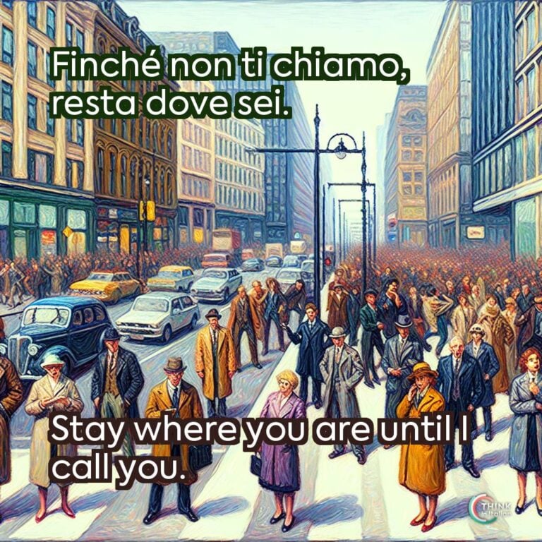Finché non ti chiamo, resta dove sei.