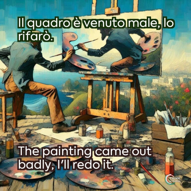Il quadro è venuto male, lo rifarò.