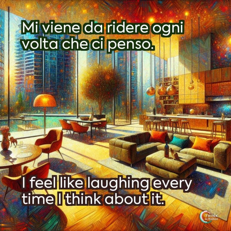 Mi viene da ridere ogni volta che ci penso.