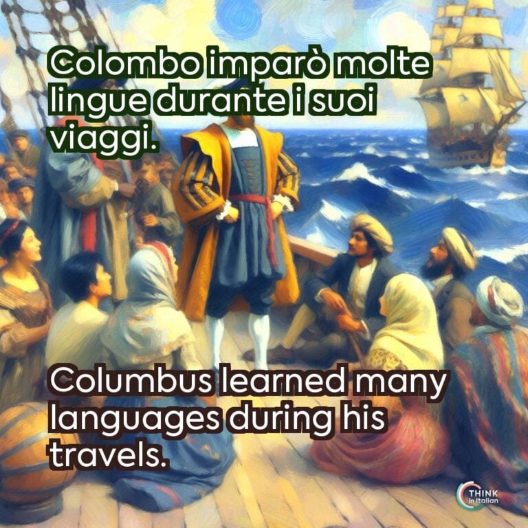 Colombo imparò molte lingue durante i suoi viaggi.