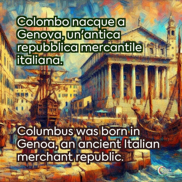 Colombo nacque a Genova, un'antica repubblica mercantile italiana.