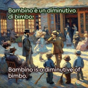 Bambino è un diminutivo di bimbo.
