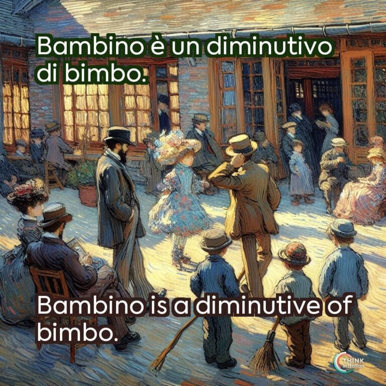 Bambino è un diminutivo di bimbo.