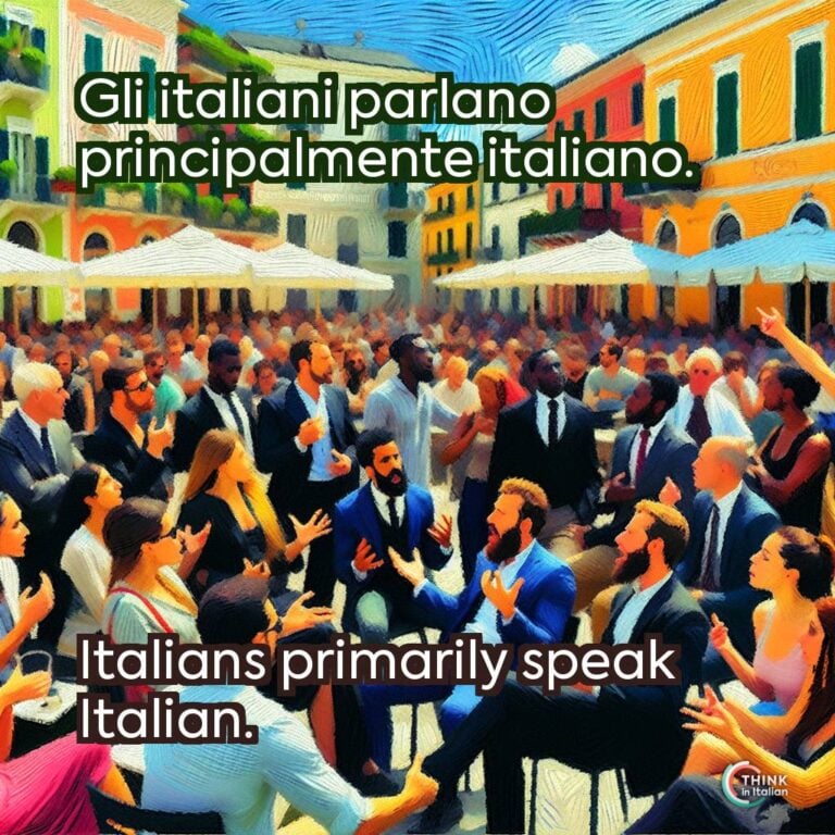 Gli italiani parlano principalmente italiano.