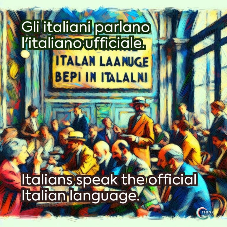 Gli italiani parlano l'italiano ufficiale.