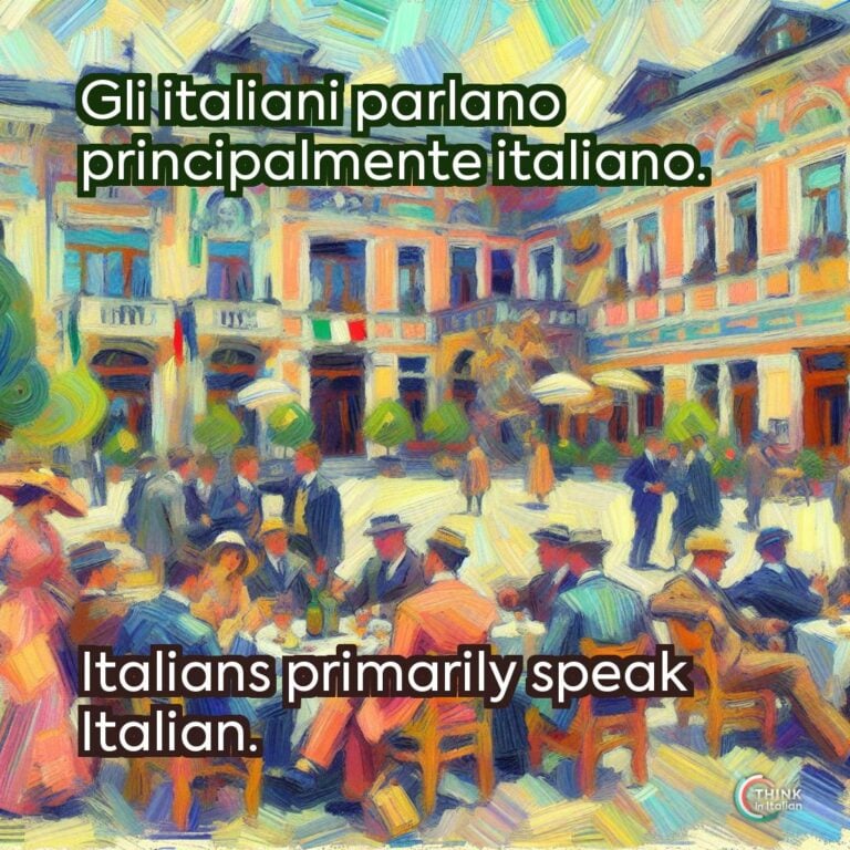 Gli italiani parlano principalmente italiano.