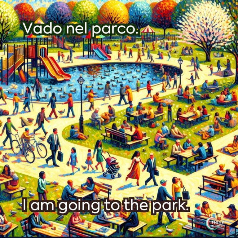 Vado nel parco.