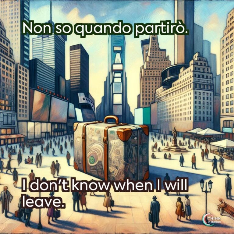 Non so quando partirò.