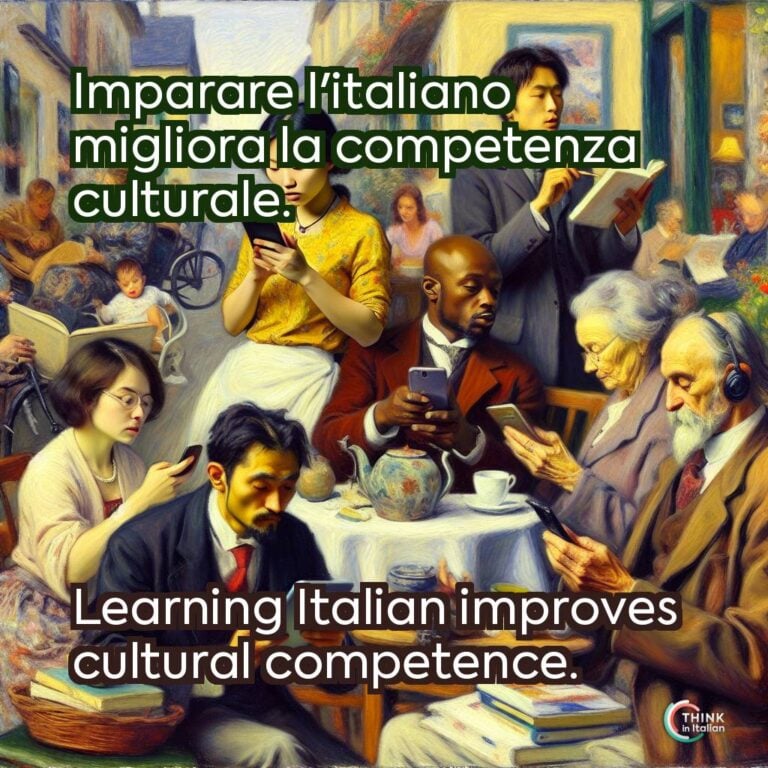 Imparare l'italiano migliora la competenza culturale.