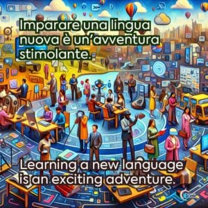 Imparare una lingua nuova è un'avventura stimolante.