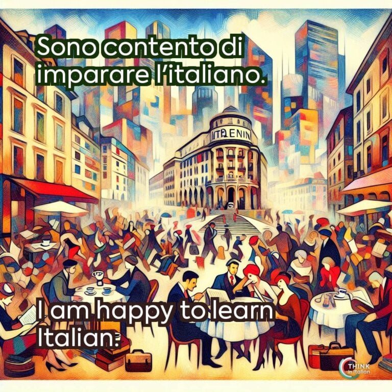 Sono contento di imparare l'italiano.