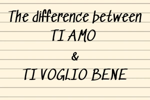 the difference between ti amo and ti voglio bene in italian