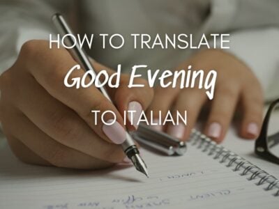 translate good evening to italian