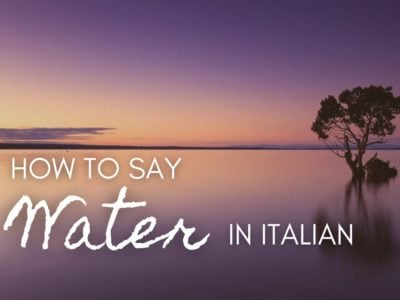 water in italian