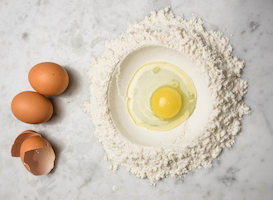 ravioli dough eggs and flour