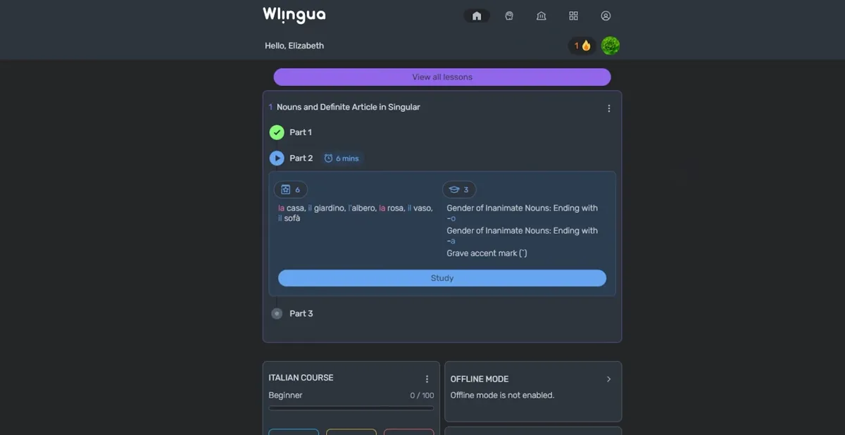 Wlingua walkthrough 1