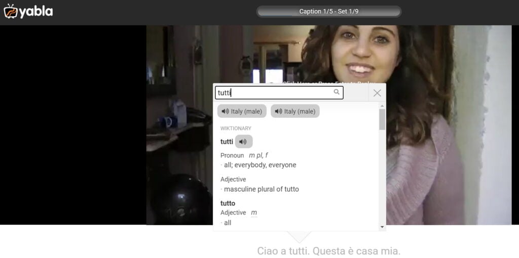yabla review italian audio